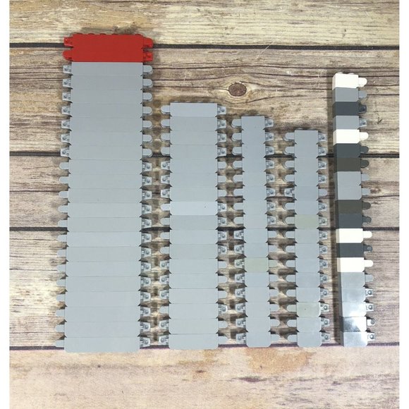 LEGO Hinge Brick Locking 1 Finger Lot Of Mix Gray Dark Bluish - Picture 1 of 6